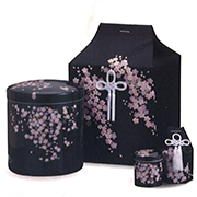骨壺 黒 みやび桜